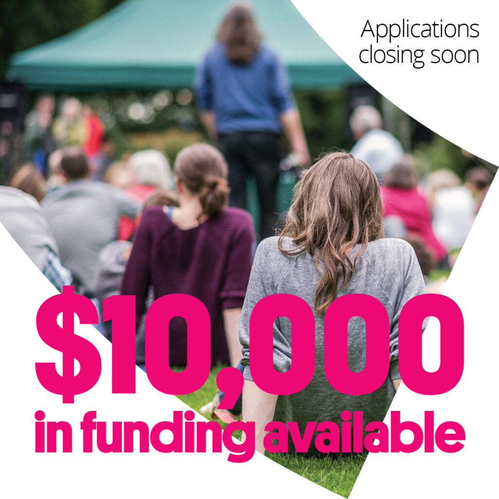 Applications for October's community funding close 31 October 2023 
