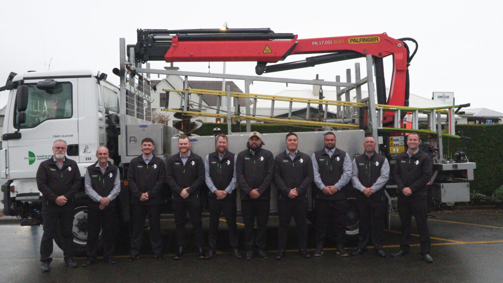Pic caption (left to right)  Carl Botha - Manager Network Services, Mike Fox – Chief Executive, Shaun Edgerton - Trainee Line Mechanic, Jordan Hughes – Foreman, Richard Bishop - Cable Jointer, Wiremu Te Tawhero and Tallis Karaitiana - Qualified Line Mechanics, Dion Adams - Coach/reserve, Shogun Haami – Team Manager, Jared Murrell – General Manager Service Delivery.
