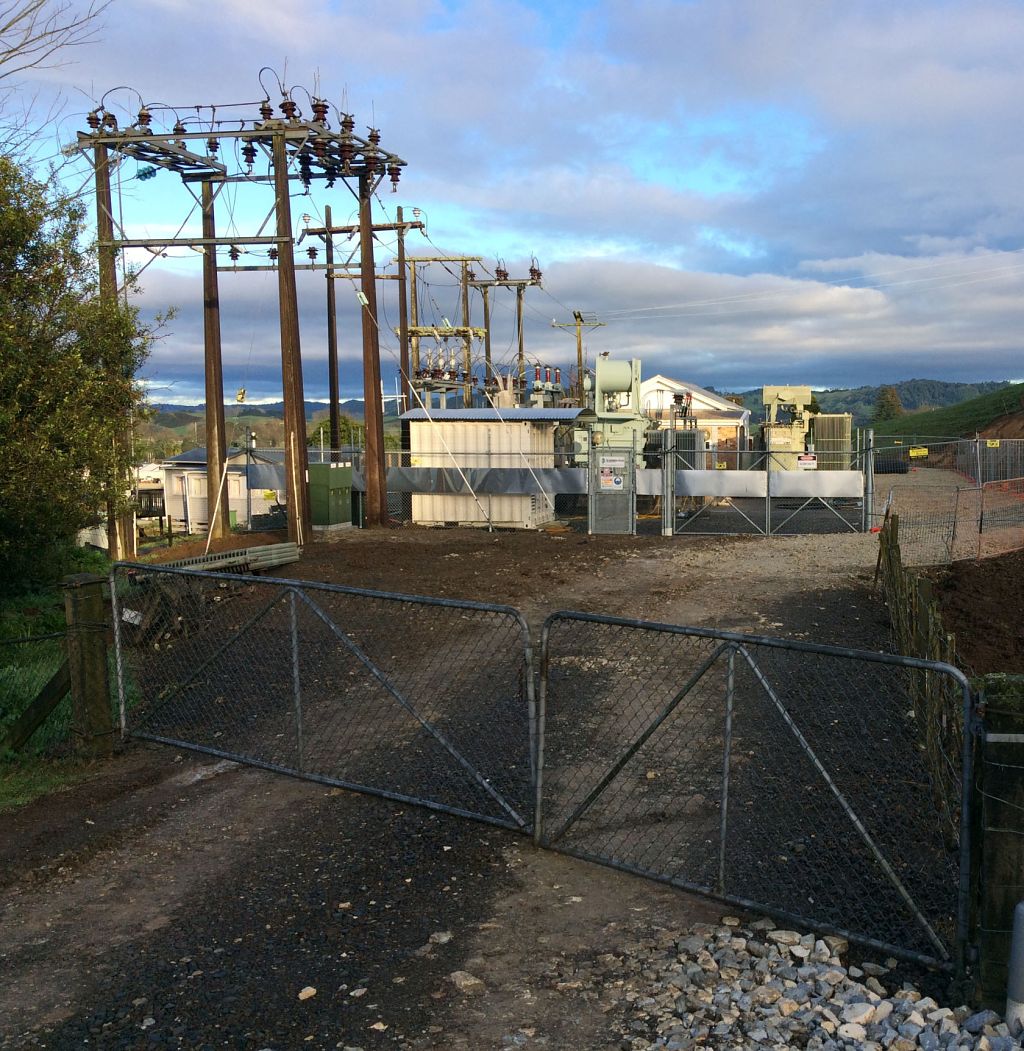 The current 10 MW transformers at Te Waireka Road which will be replaced over the coming months